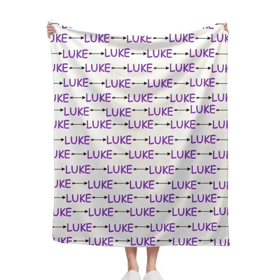 Arrow Plush Personalized Name Blanket