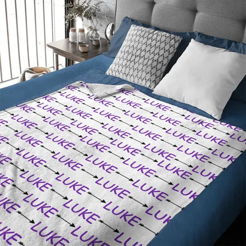 Arrow Plush Personalized Name Blanket