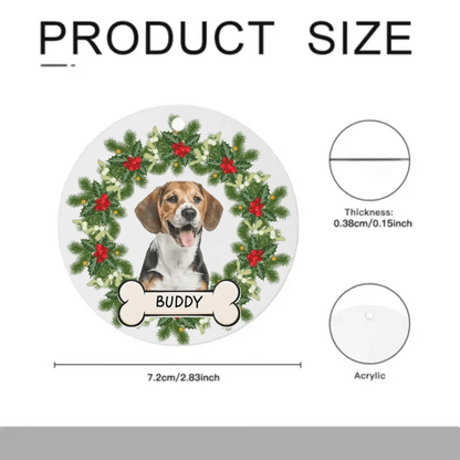 Custom Photo Dog Cat Acrylic Ornament
