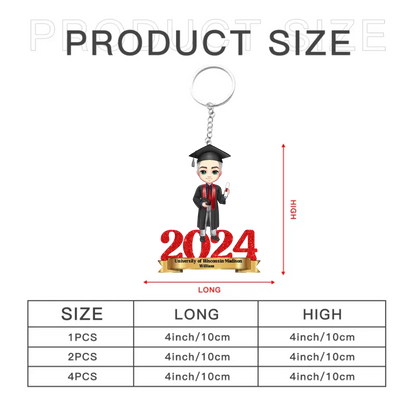 Personalized Graduation Acrylic Character Keychain