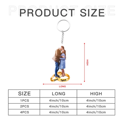 Personalized Photo Keychain - Gift For Couple, Wife, Husband