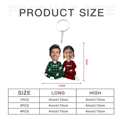 Personalized Acrylic Keychain - Custom Appearances And Names  Gift For Couple