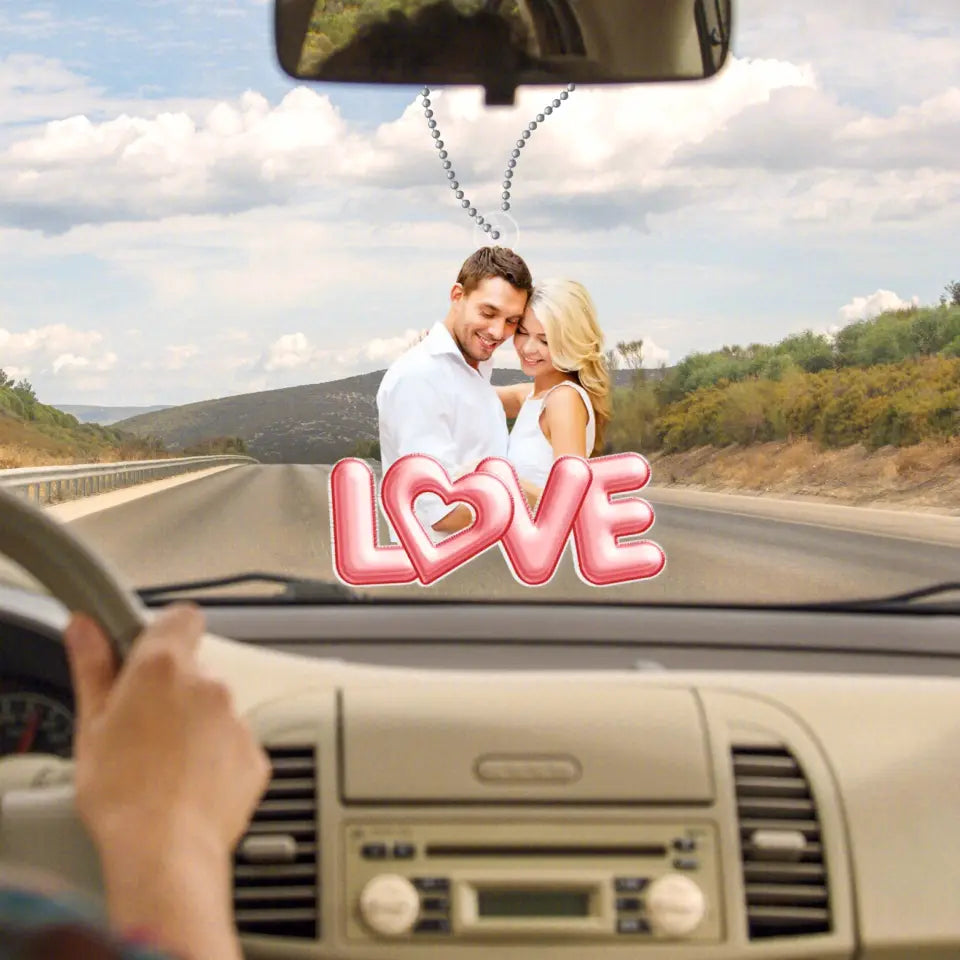 Couple Personalized Custom Photo Shaped Acrylic Keychain - Gift For Husband Wife, Anniversary
