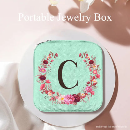 Personalized Initial Travel Jewelry Case for Women - Gift for Mom