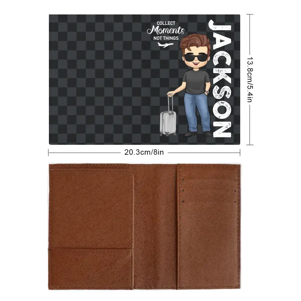 Personalized Passport Holder Travel Essentials For travel Enthusiast Travel - Gifts For Family Friends
