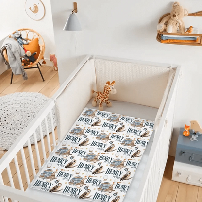 Personalized Wizard Owl Magic Book Custom Baby Name Blanket