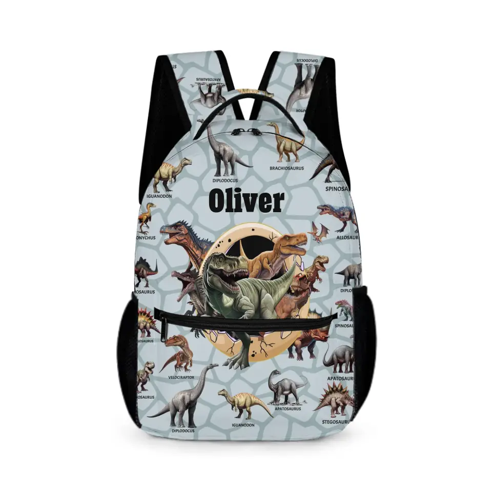 Personalized Custom Name Backpack - Dinosaur Theme
