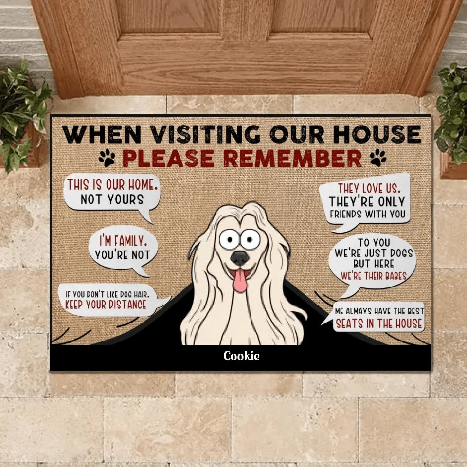 Customized Entry Floor Mats - Personalized Flannel Floor Mats With Different Breeds Of Cartoon Dog Images And Names - Funny Gifts For Dog Owners,Dog Lovers,Family