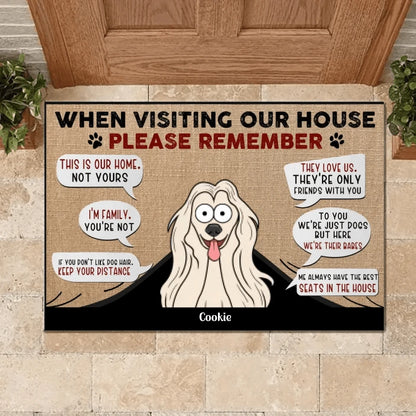 Customized Entry Floor Mats - Personalized Flannel Floor Mats With Different Breeds Of Cartoon Dog Images And Names - Funny Gifts For Dog Owners,Dog Lovers,Family