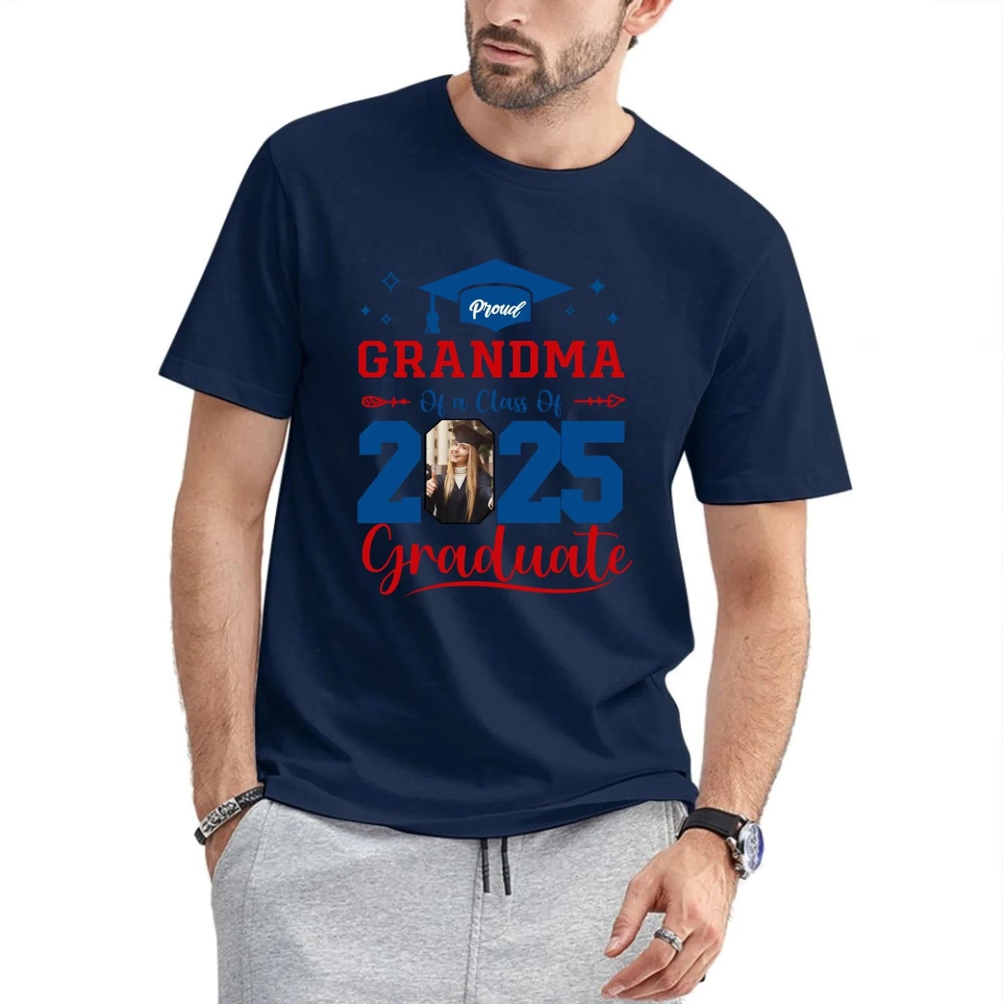 Personalized Class of 2025 Proud Graduate T-Shirt, Custom Photo
