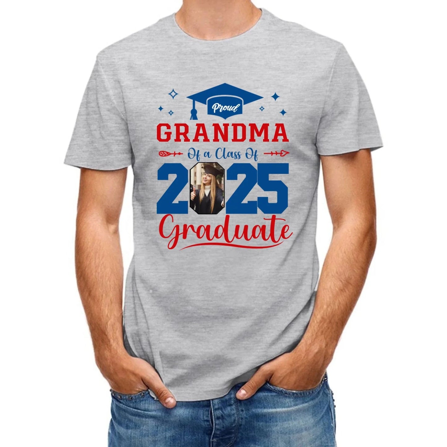 Personalized Class of 2025 Proud Graduate T-Shirt, Custom Photo