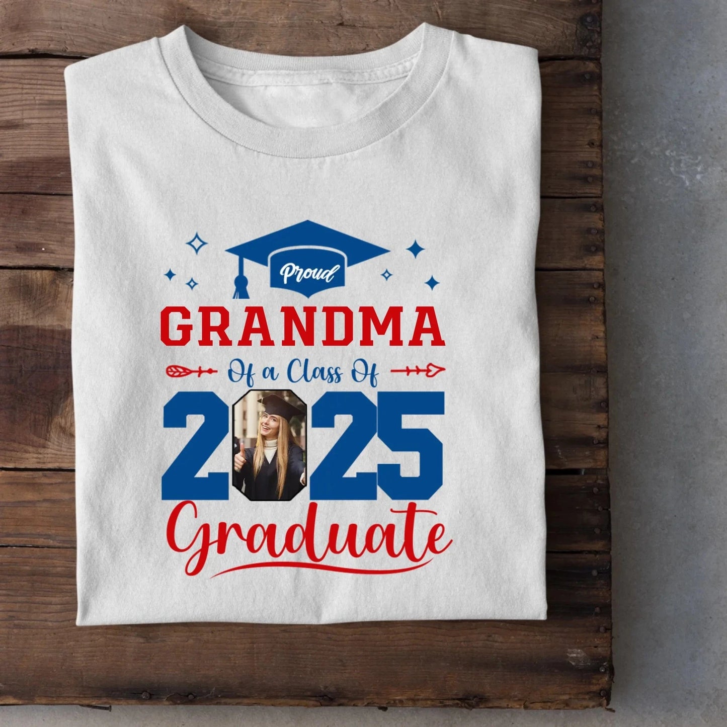 Personalized Class of 2025 Proud Graduate T-Shirt, Custom Photo