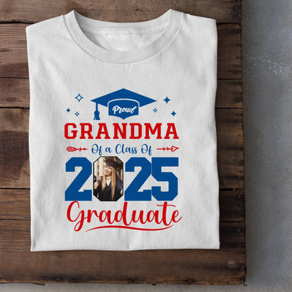 Personalized Class of 2025 Proud Graduate T-Shirt, Custom Photo
