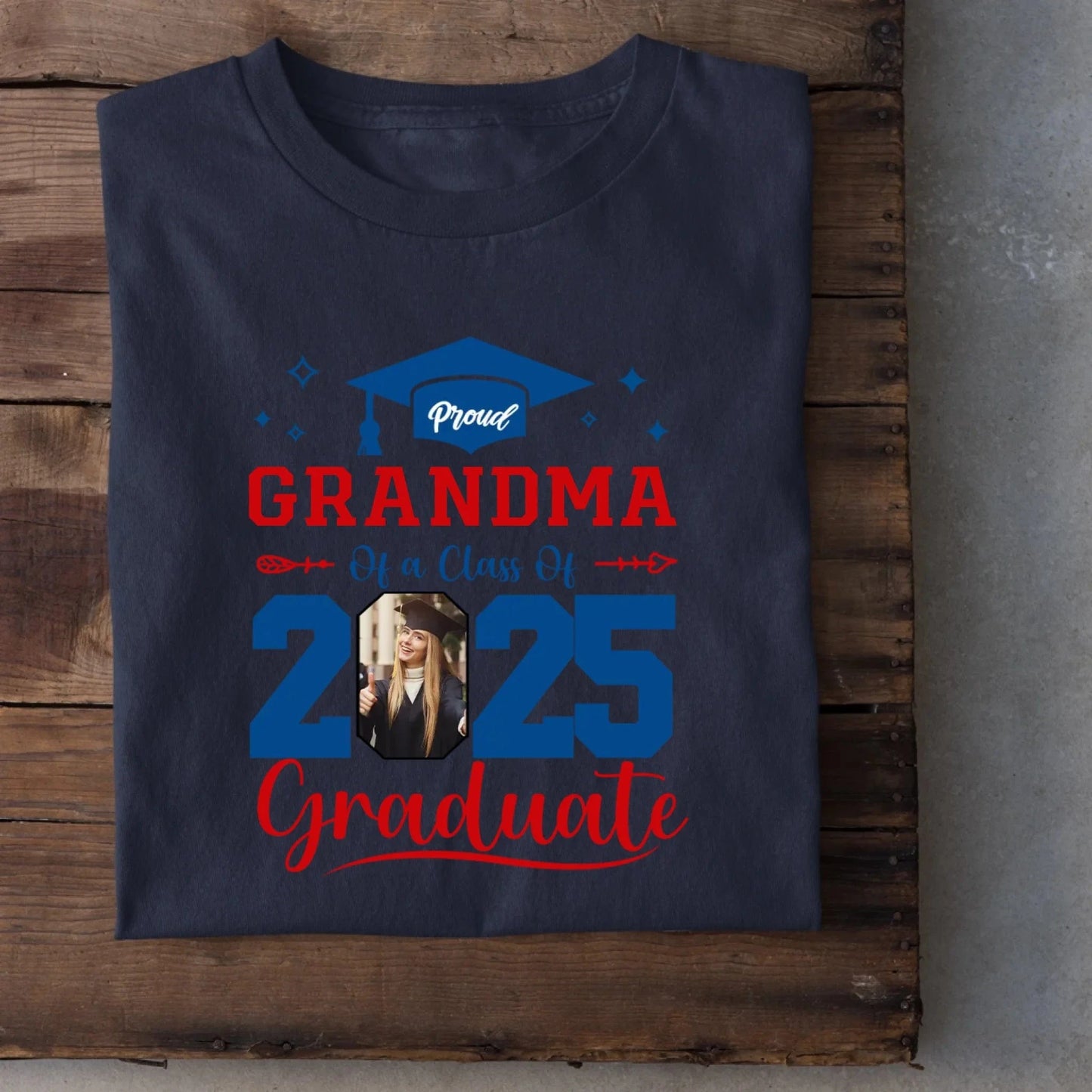 Personalized Class of 2025 Proud Graduate T-Shirt, Custom Photo