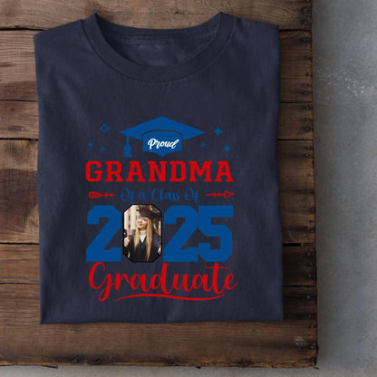 Personalized Class of 2025 Proud Graduate T-Shirt, Custom Photo