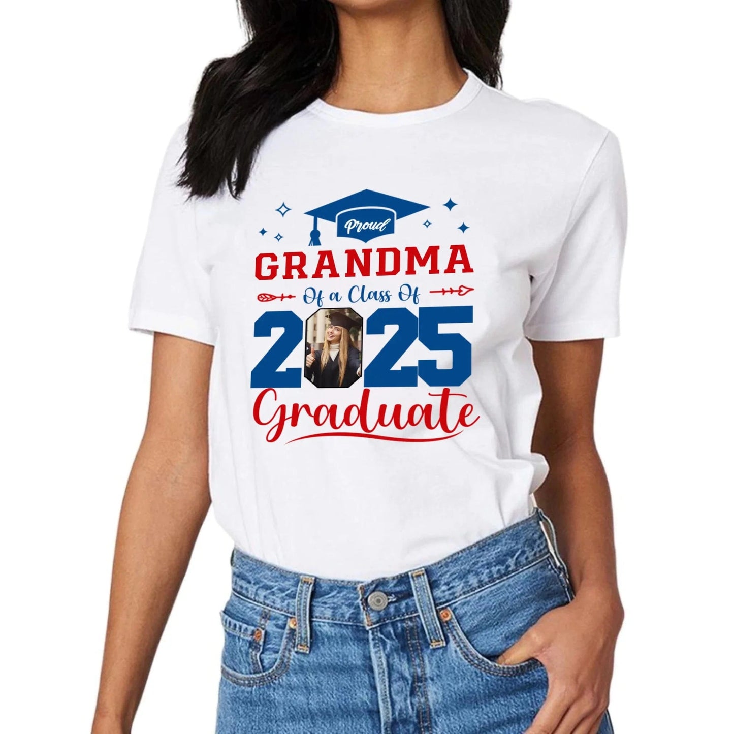 Personalized Class of 2025 Proud Graduate T-Shirt, Custom Photo