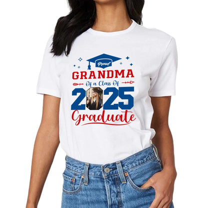 Personalized Class of 2025 Proud Graduate T-Shirt, Custom Photo