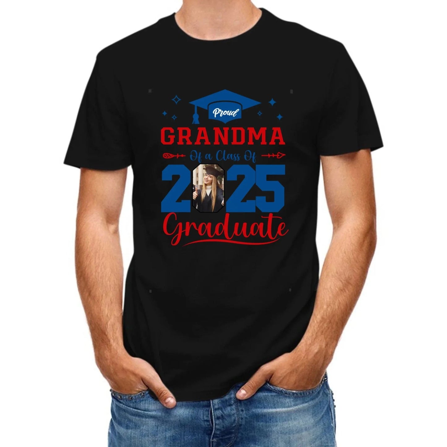 Personalized Class of 2025 Proud Graduate T-Shirt, Custom Photo