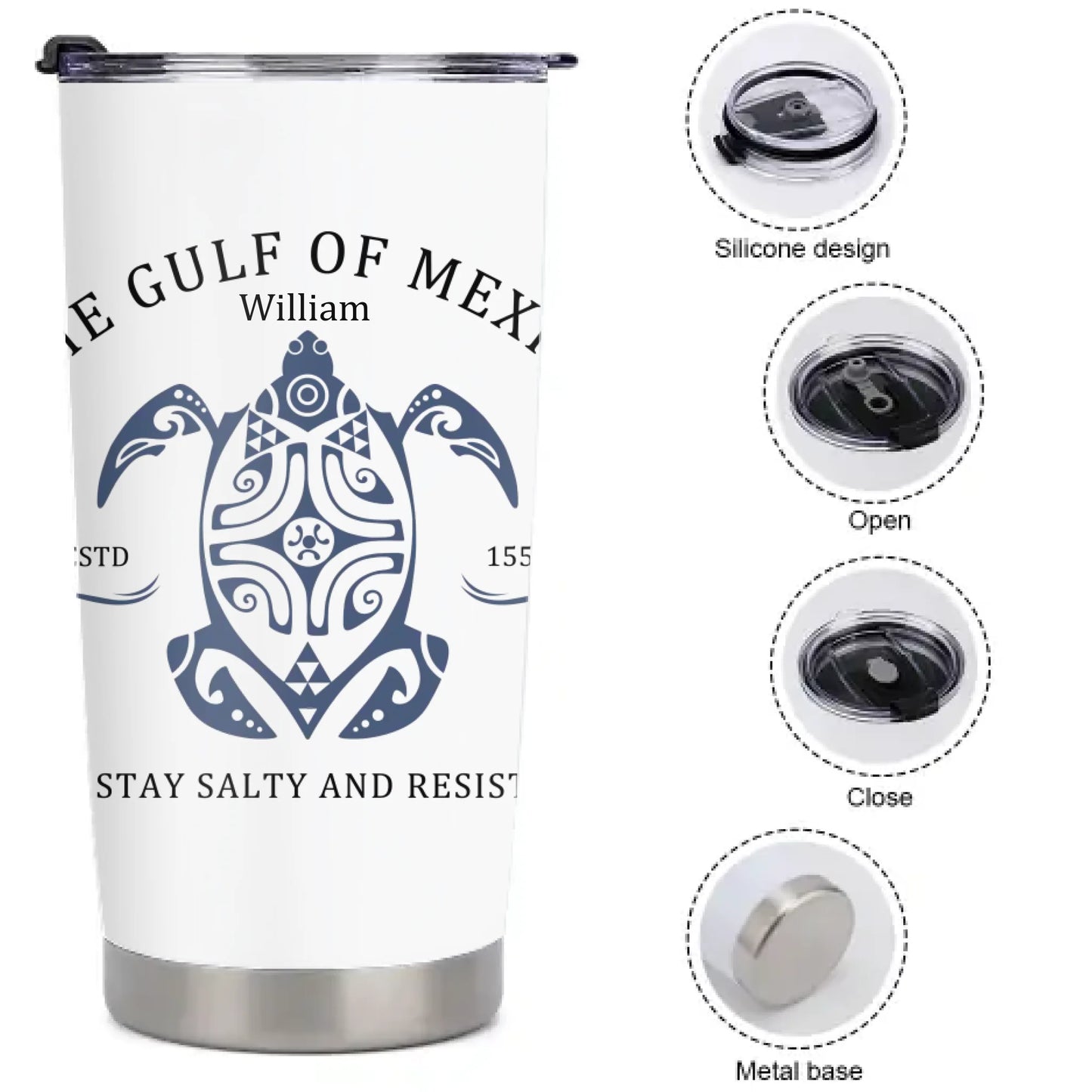 Custom Gulf of Mexico Printed Mugs - Personalised Name Gulf of Mexico Themed Printed Trendy Mugs - A Gift For Family,Friend,BFF