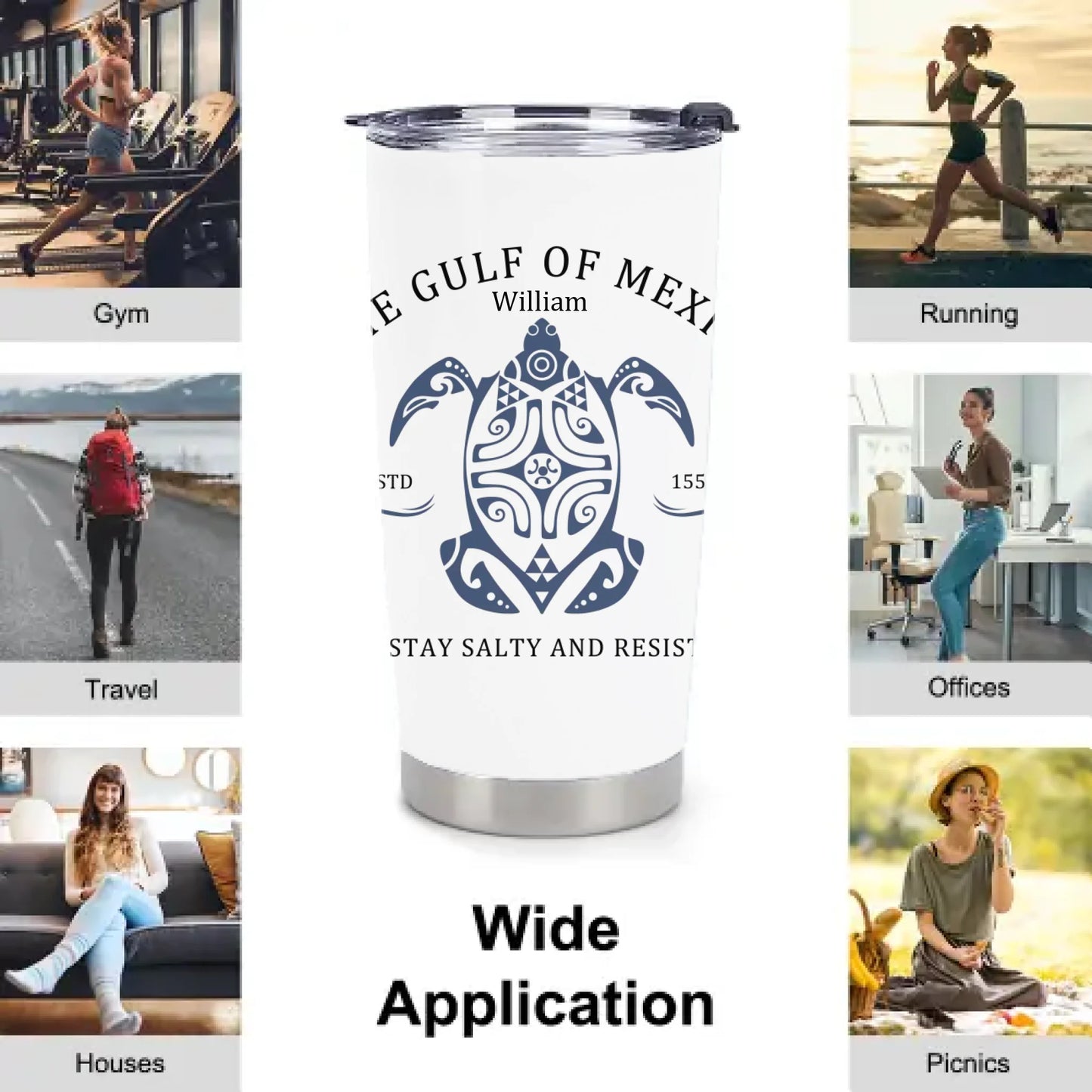 Custom Gulf of Mexico Printed Mugs - Personalised Name Gulf of Mexico Themed Printed Trendy Mugs - A Gift For Family,Friend,BFF