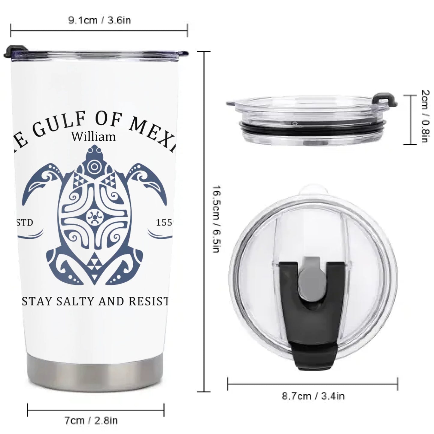 Custom Gulf of Mexico Printed Mugs - Personalised Name Gulf of Mexico Themed Printed Trendy Mugs - A Gift For Family,Friend,BFF