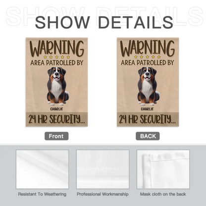 Fearless Pet Guard Flag - Personalized pet customization flags - Gifts For Family,Pet Lovers,Pet Owners