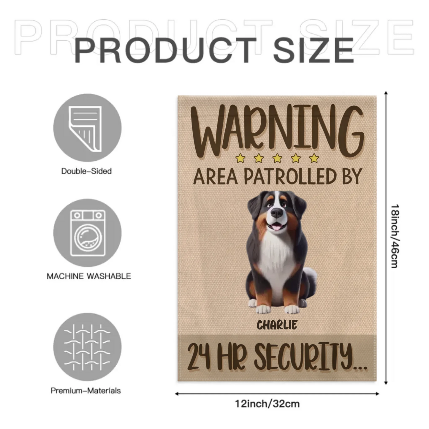 Fearless Pet Guard Flag - Personalized pet customization flags - Gifts For Family,Pet Lovers,Pet Owners