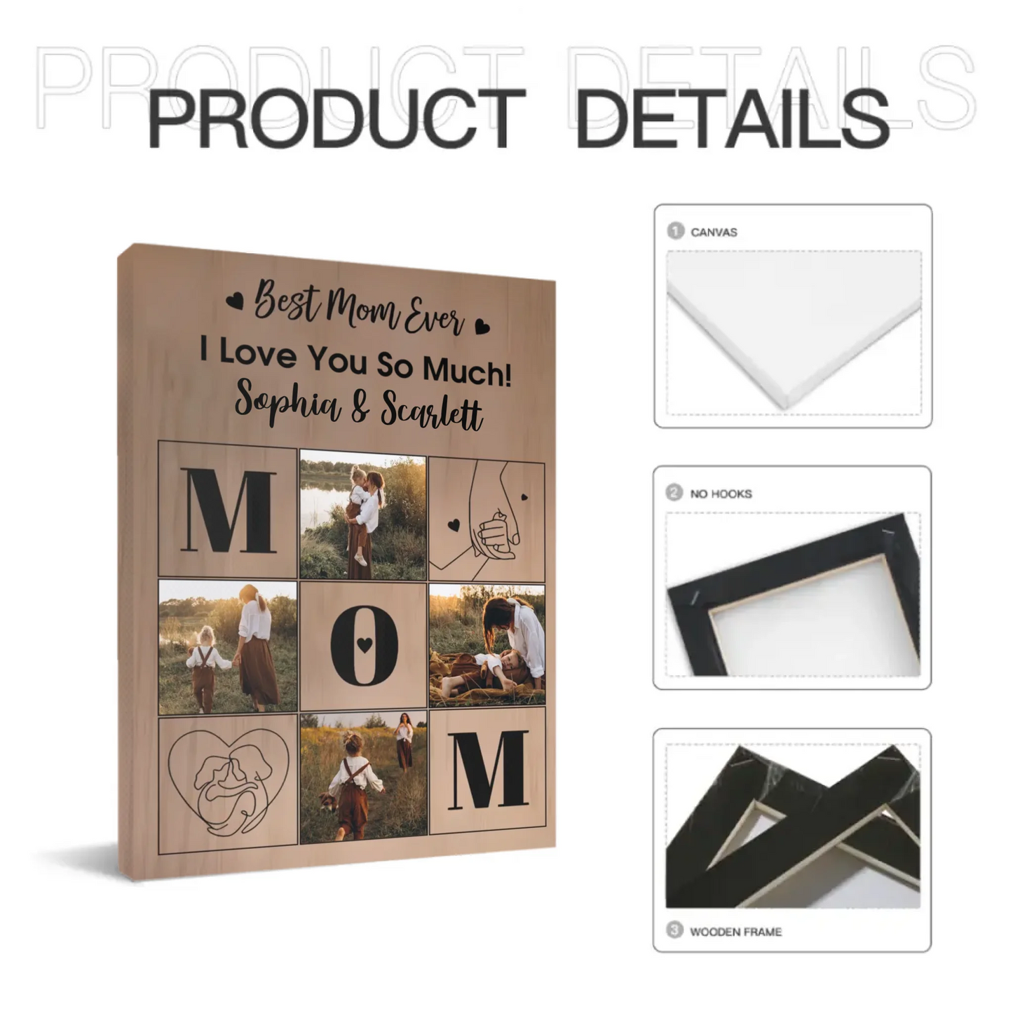 Best Parent Ever - Personalized Family Photo Wall Decorations - Gift for Mom,Dad,Family