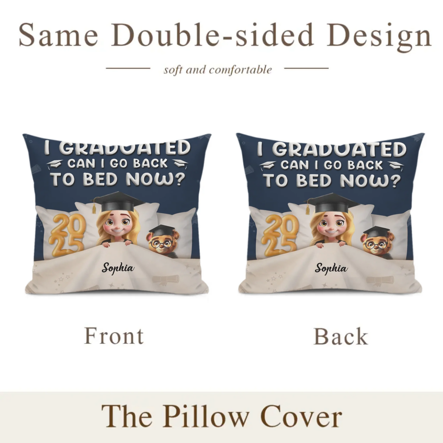 Graduated Can I Go Back To Bed Now - Personalized Pillow