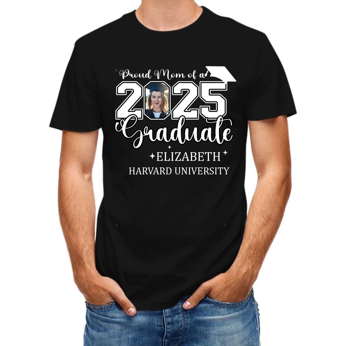 Class of 2025 Proud Mom and Dad T-Shirts, Graduation Gifts, Custom Photos