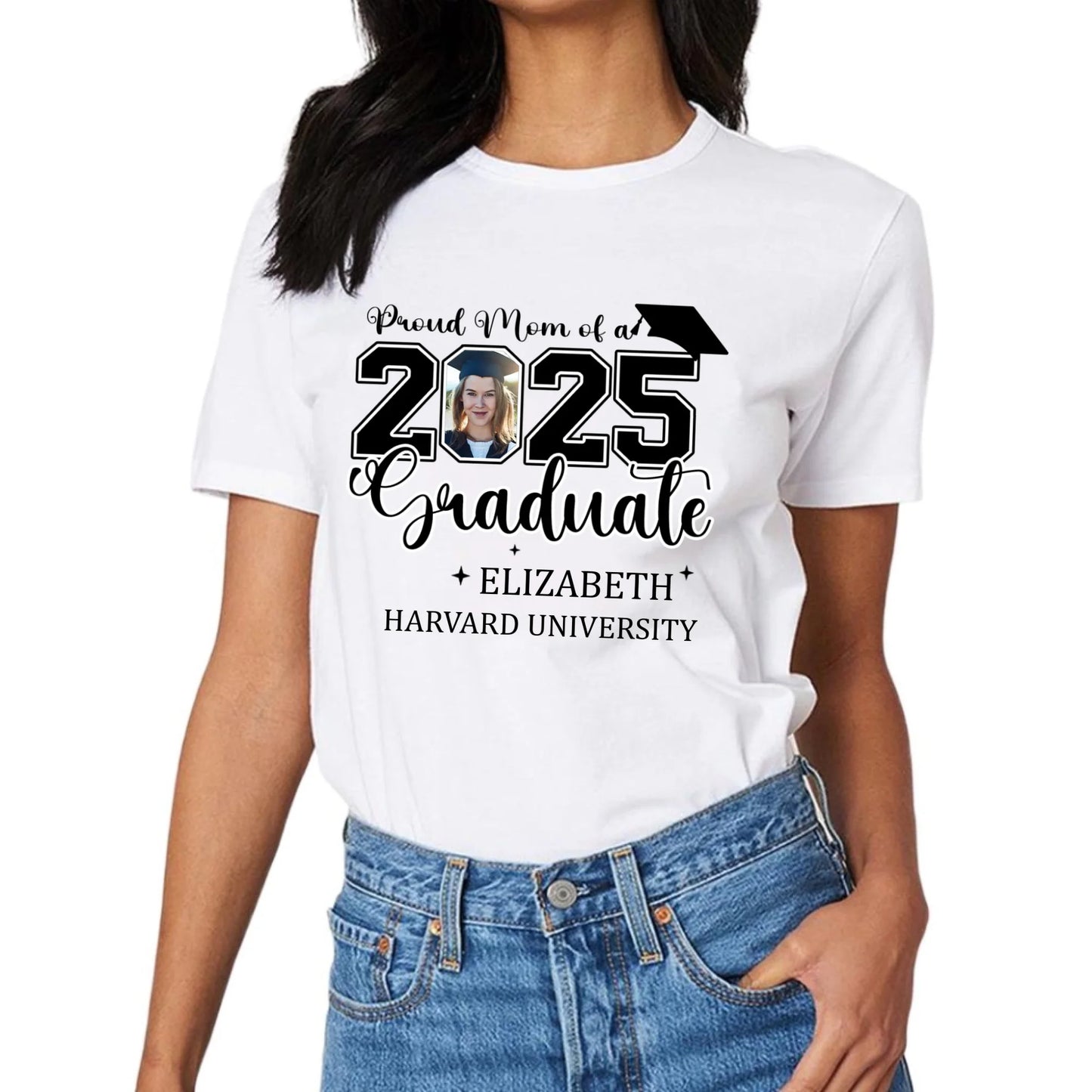 Class of 2025 Proud Mom and Dad T-Shirts, Graduation Gifts, Custom Photos