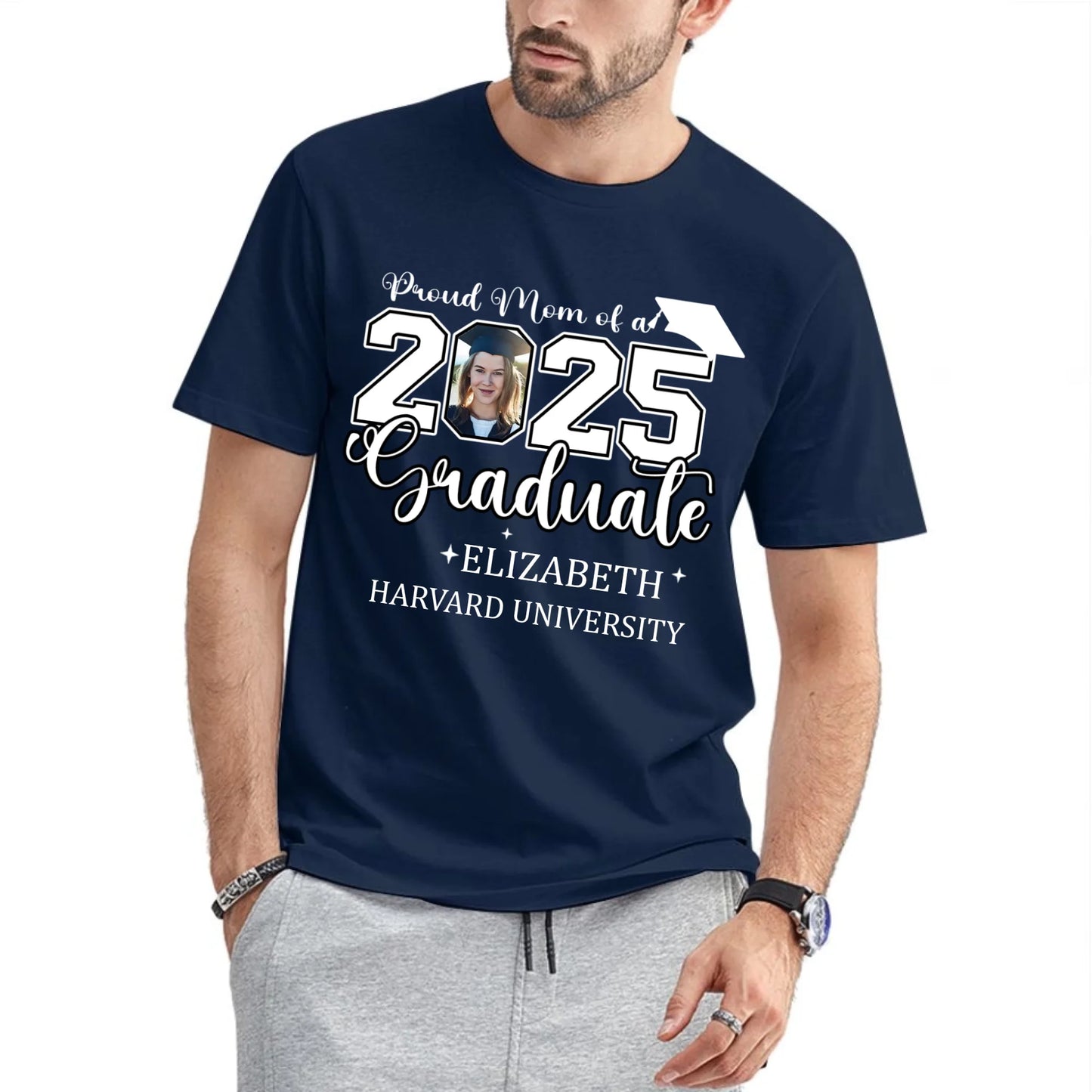 Class of 2025 Proud Mom and Dad T-Shirts, Graduation Gifts, Custom Photos
