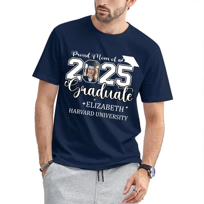 Class of 2025 Proud Mom and Dad T-Shirts, Graduation Gifts, Custom Photos