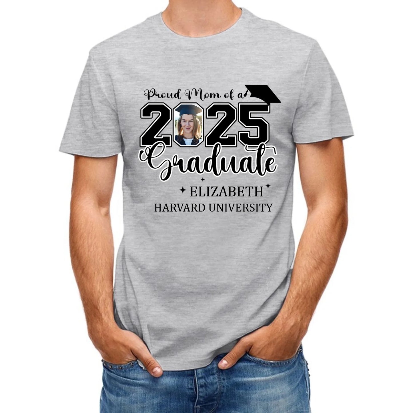 Class of 2025 Proud Mom and Dad T-Shirts, Graduation Gifts, Custom Photos