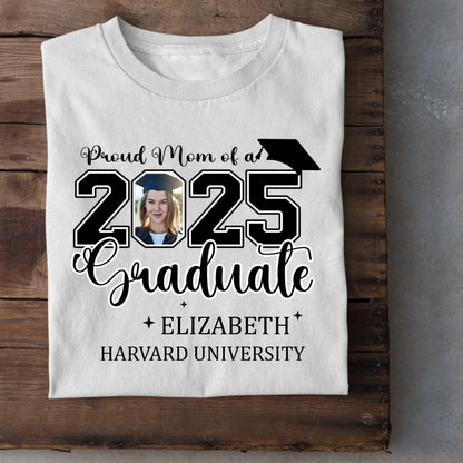 Class of 2025 Proud Mom and Dad T-Shirts, Graduation Gifts, Custom Photos