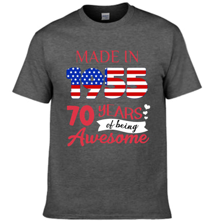 Customized American Memorial T-shirt - Personalized Year and Number American Milestone Commemorative Apparel -  A Gift For Friend,Family,Patriots
