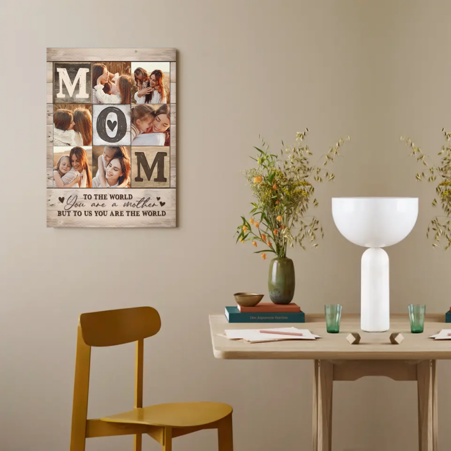 Photo Collage Poster - Personalized Mother Themed Decorative Painting - Gift for Mom