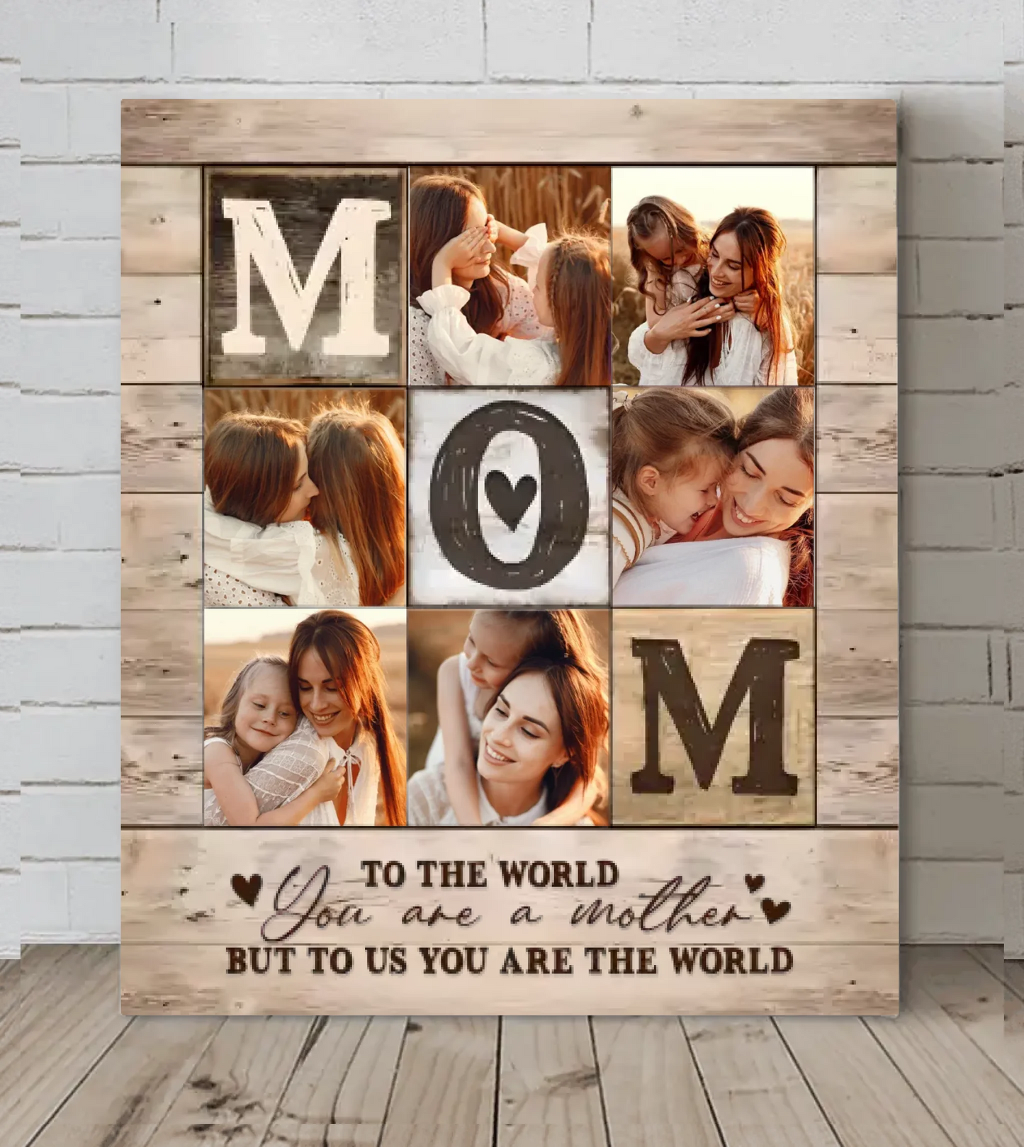 Photo Collage Poster - Personalized Mother Themed Decorative Painting - Gift for Mom