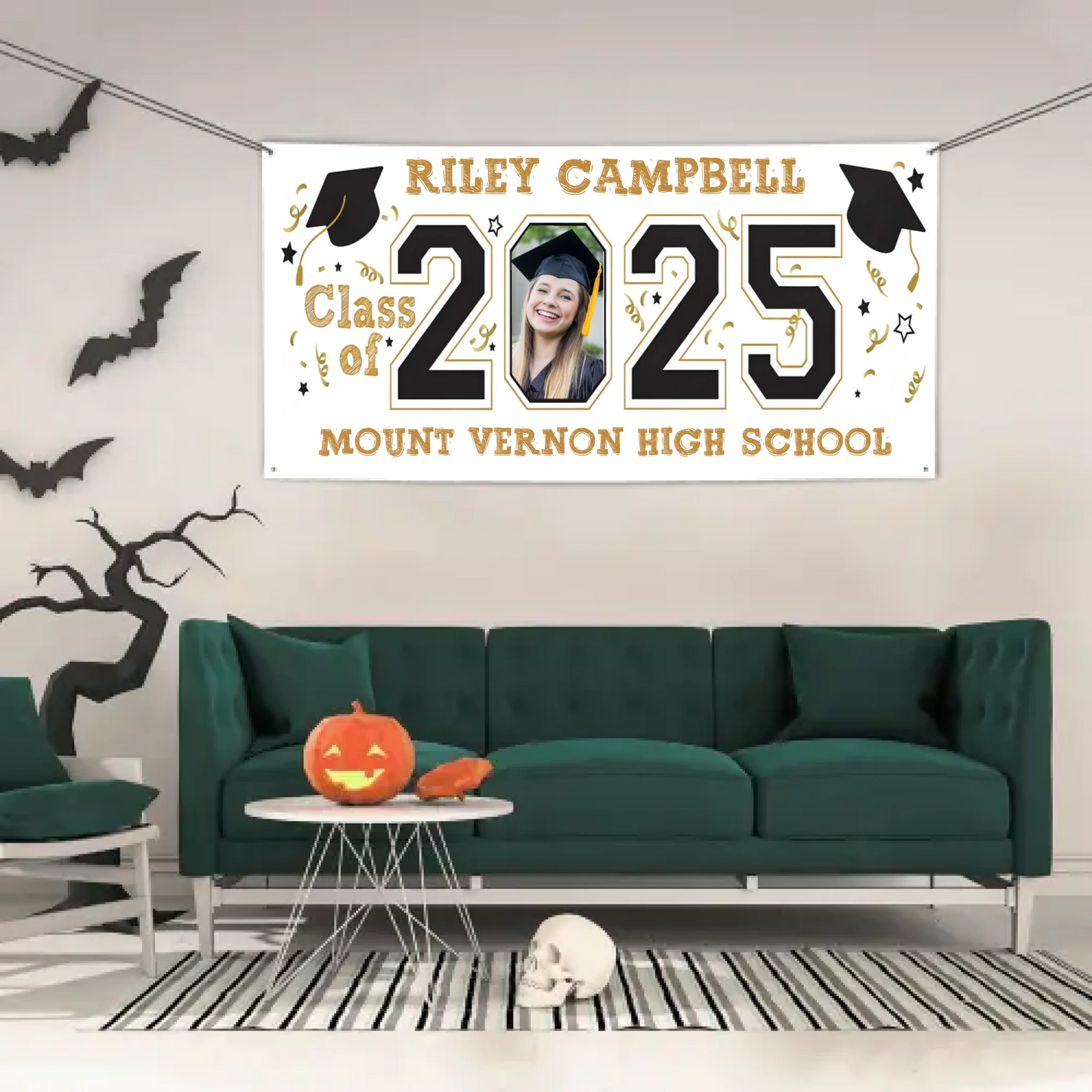 Customized 2025 Graduation Banner - Personalized Photos - Gift for Graduates