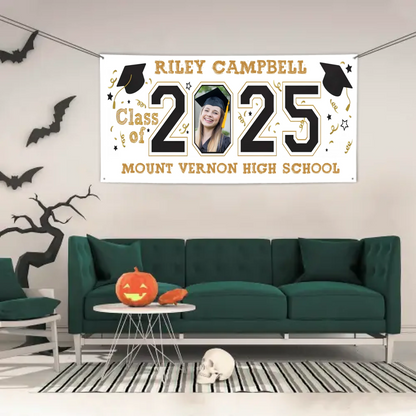 Customized 2025 Graduation Banner - Personalized Photos - Gift for Graduates