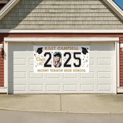 Customized 2025 Graduation Banner - Personalized Photos - Gift for Graduates