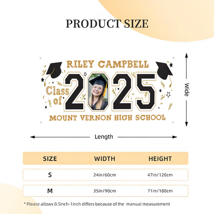 Customized 2025 Graduation Banner - Personalized Photos - Gift for Graduates