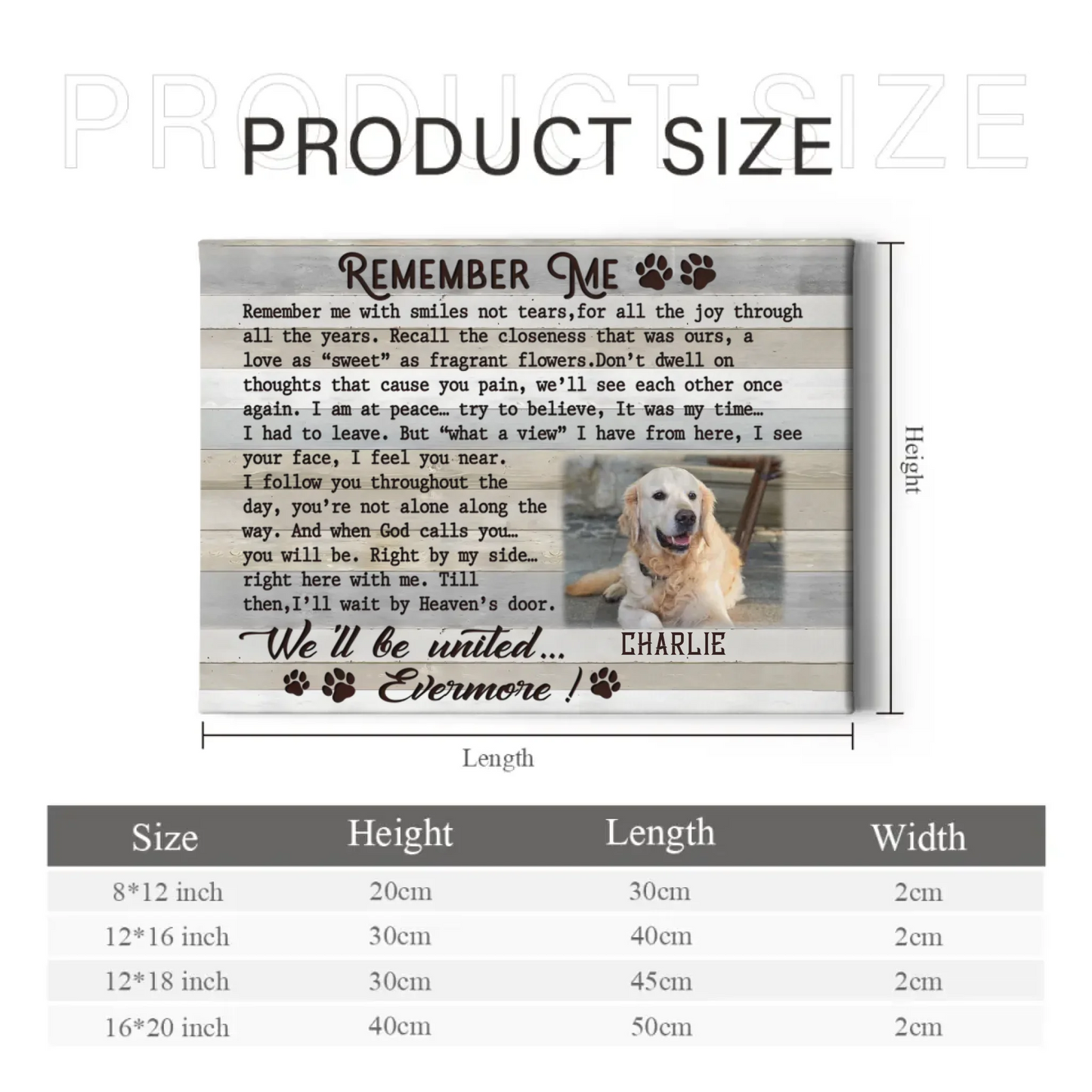 Custom Pet Photo Canvas Prints - personalized Text and Title for Pet Owners