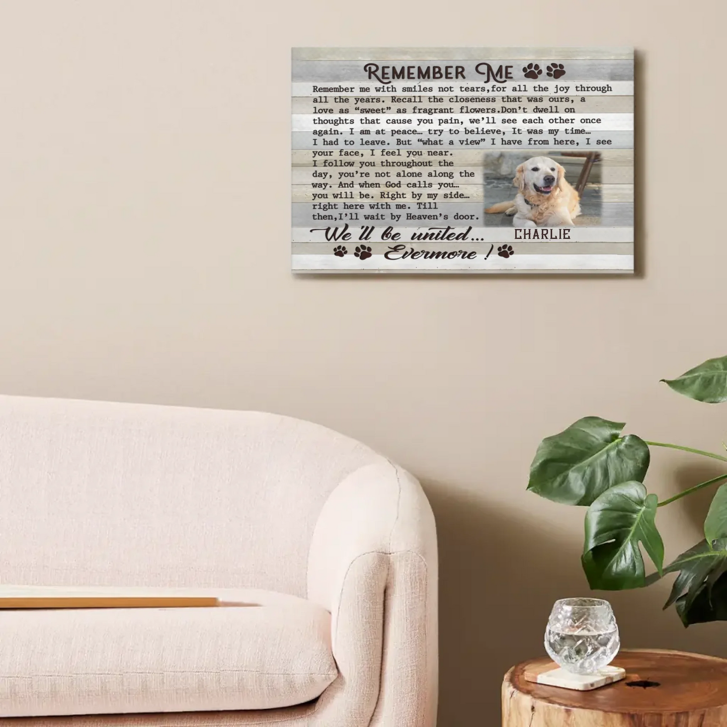 Custom Pet Photo Canvas Prints - personalized Text and Title for Pet Owners