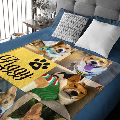 Custom Pet Blanket with Name & Photo – Perfect Dog Lover Gift