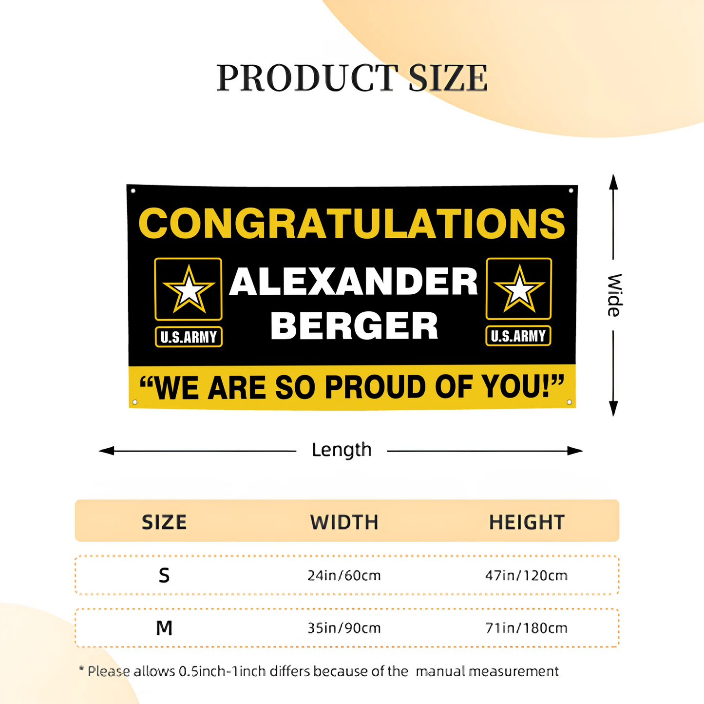 U.S. Army Graduation Banner - Congratulations Soldier We Are So Proud Of You Custom Congrats Sign
