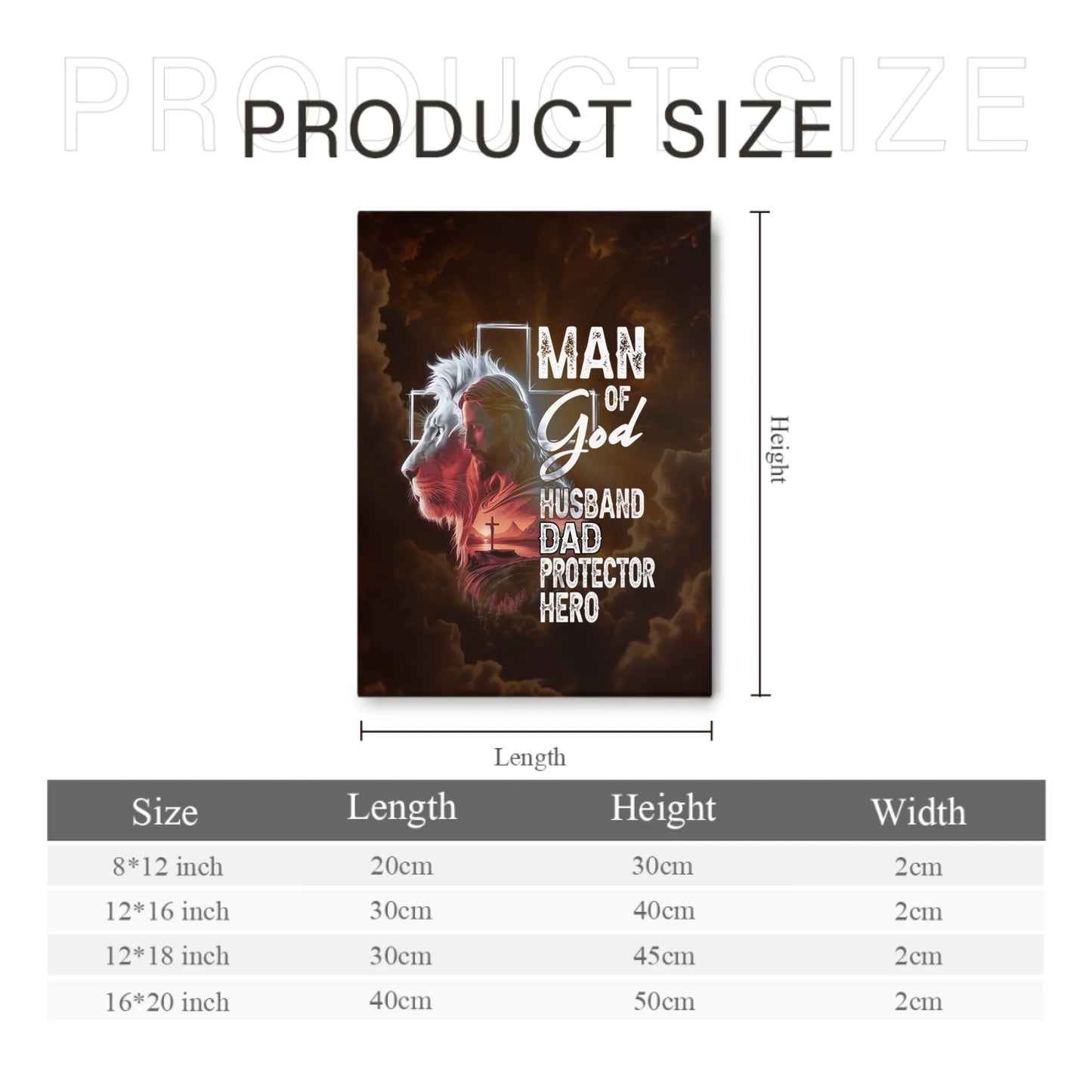 Man Of God Husband Dad Protector Hero - Personalized Painting Gift For Dad