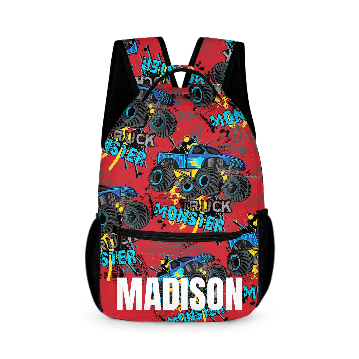 Personalized Truck Custom Name Backpack - Car  Backpack Gift For Student