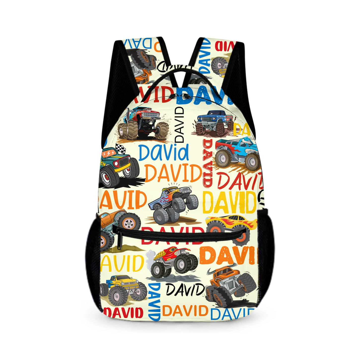 Personalized Truck Custom Name Backpack - Car  Backpack Gift For Student