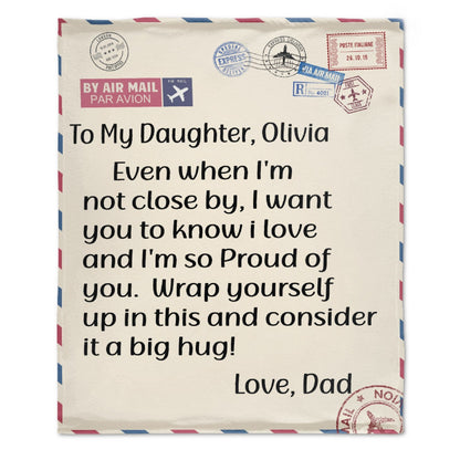 Personalized Custom Airmail Throw Blanket For Family